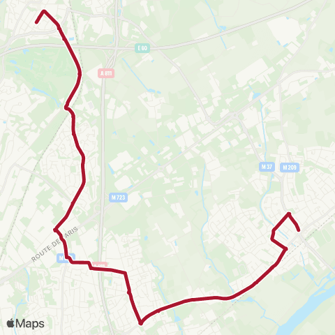 Naolib Collège Sainte Anne - Centre de Thouaré map