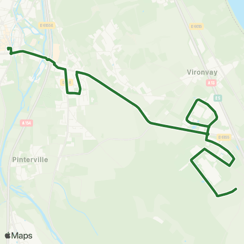 SEMO Louviers Rendez-Vous Bus <> Heudebouville Ecoparc Clos Desruets map