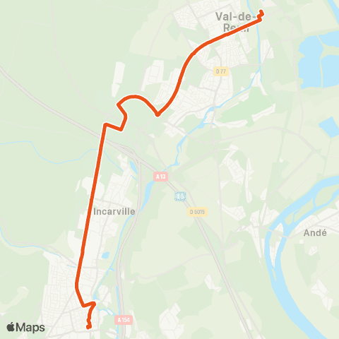 SEMO Val-de-Reuil SNCF <> Rendez-Vous Bus map