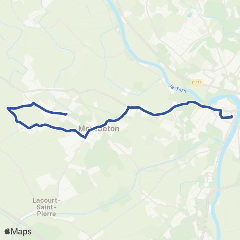 TM Transports Montalbanais Montbeton Marsau - Pôle Jaurès map