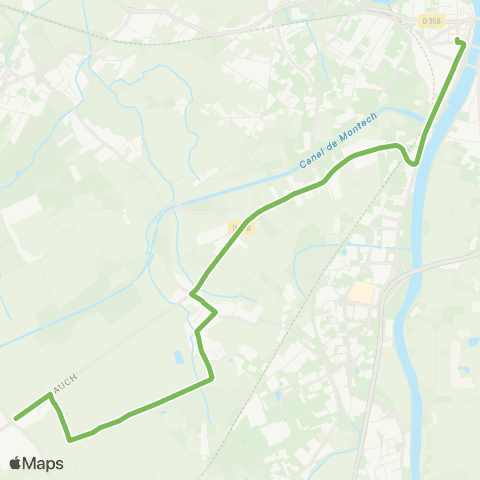 TM Transports Montalbanais Lacourt Talicous - Pôle Jaurès map