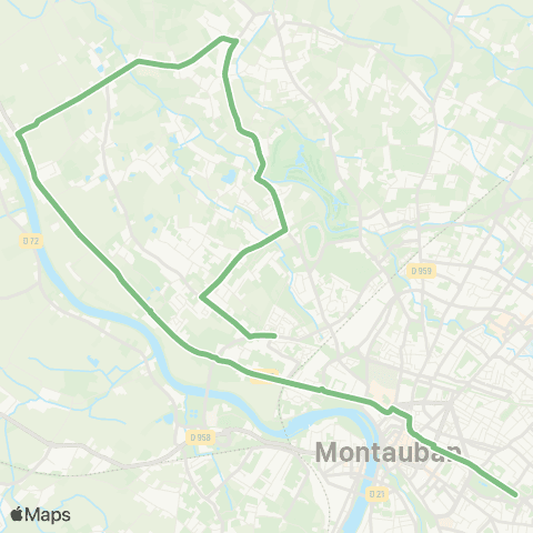 TM Transports Montalbanais Saint-Hilaire - Pôle Fobio map