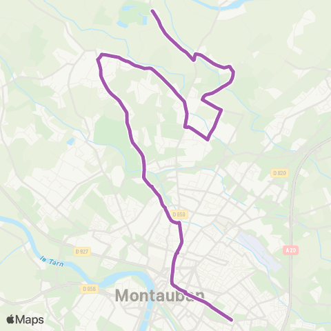 TM Transports Montalbanais Les Aiguillons - Pôle Fobio map