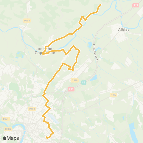 TM Transports Montalbanais Lamothe-Capdeville - Pôle Fobio map
