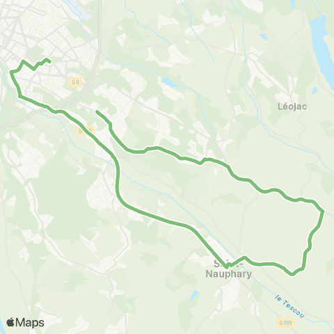 TM Transports Montalbanais Saint-Nauphary - Pôle Fobio map