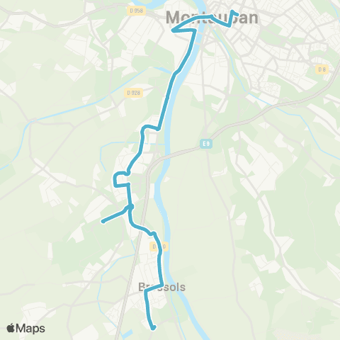 TM Transports Montalbanais Prax Paris - Bressols map