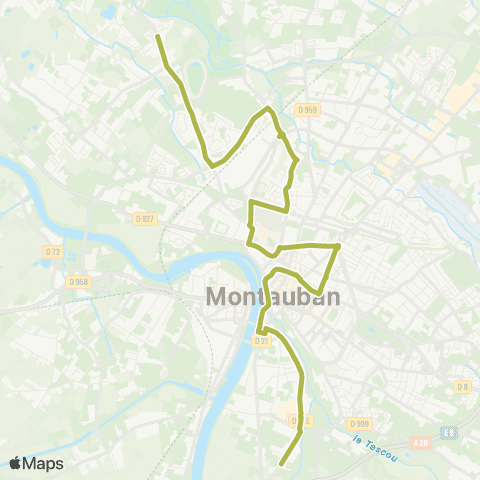 TM Transports Montalbanais Hippodrome - Sapiac map