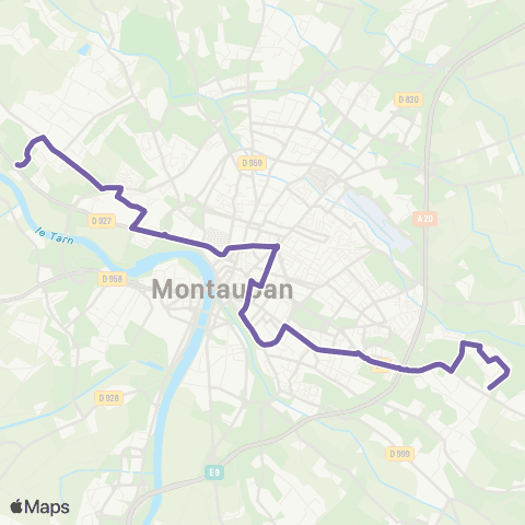 TM Transports Montalbanais Capou - Canteloube map