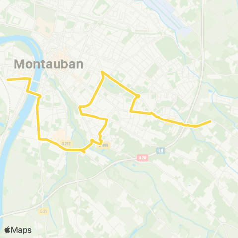 TM Transports Montalbanais Gare SNCF - Pont de Chaume map