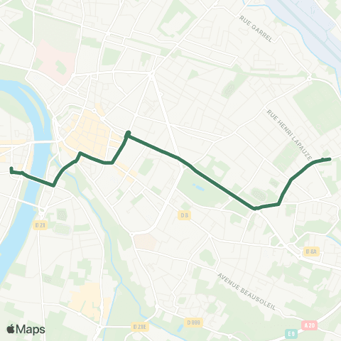 TM Transports Montalbanais Pôle Jaurès - N-Dame / O. de Gouges map