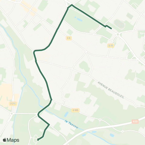 TM Transports Montalbanais Pôle Fobio - Théas map