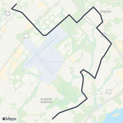 SEPTA Frankford-Linden to Bustletn-Verree map
