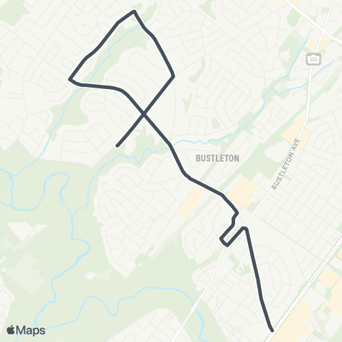 SEPTA Welsh-Blvd to Verree-Marchman map