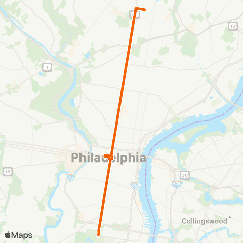 SEPTA Metro Broad Street Line Owl Bus map