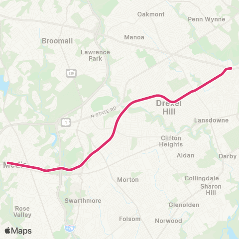 SEPTA Metro Media-Sharon Hill Line map