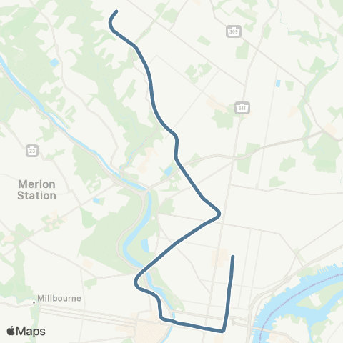 SEPTA Chestnut Hill West Line map