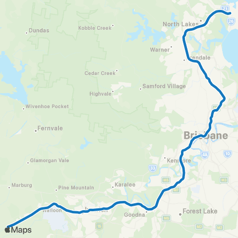 TransLink Brisbane City - Redcliffe Peninsula map