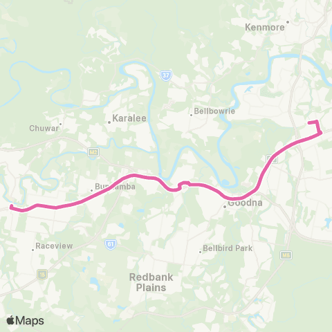 TransLink City - Western Corridor (Limited Exp) map