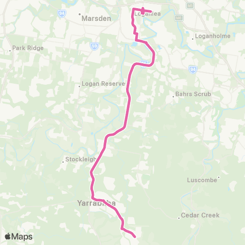 TransLink Yarrabilba - Loganlea, Hospital and Tafe map