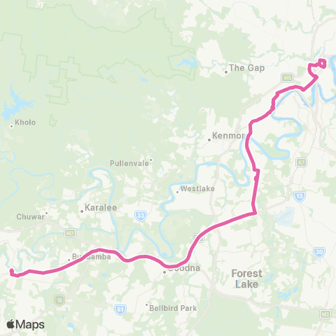 TransLink City - Western Corridor (Alls) map