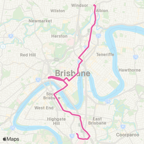 TransLink City - Albion - Park Road (Alls) map