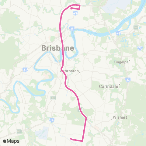 TransLink Airport - Southern Corridor (Express) map