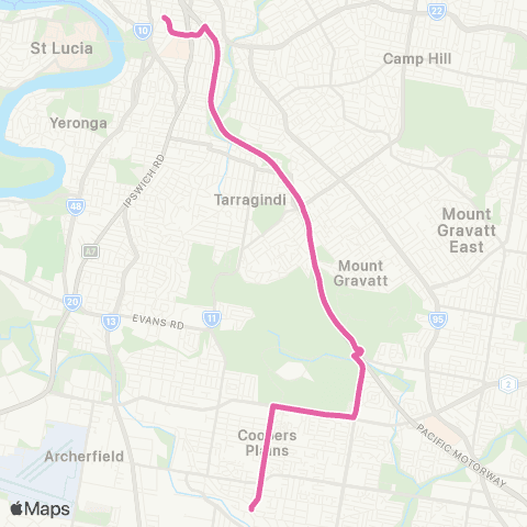 TransLink City - Southern Corridor (Express) map