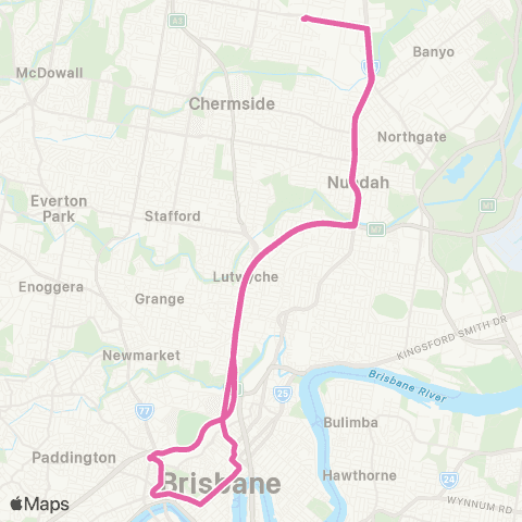 TransLink City - Northern Corridor (Express) map