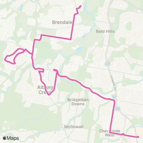 TransLink Strathpine - Chermside map