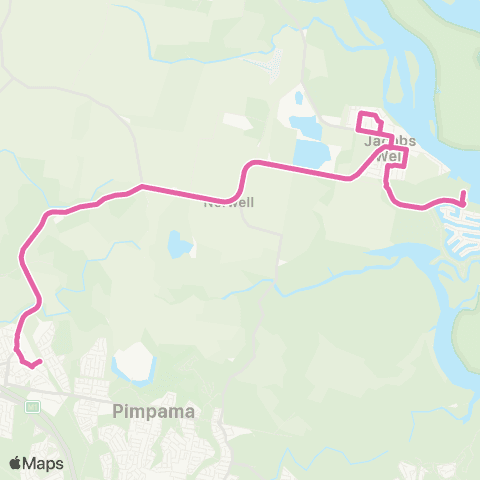 TransLink Pimpama - Jacobs Well map