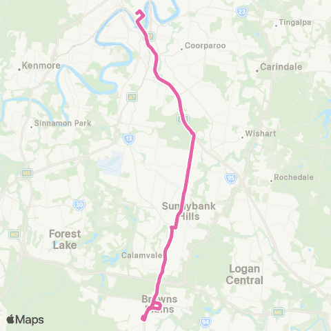 TransLink Browns Plains - City Rocket map