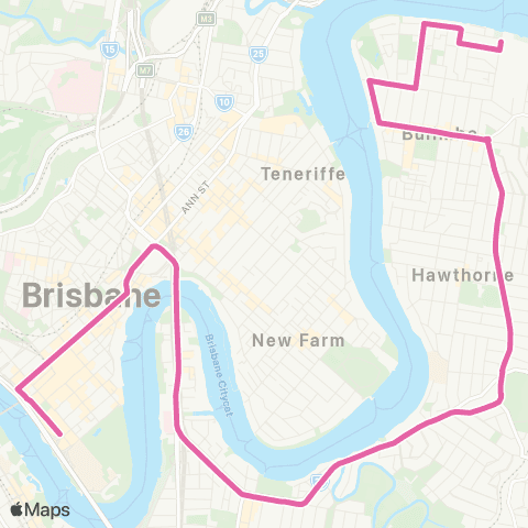 TransLink Balmoral - City Express via Riding Road map