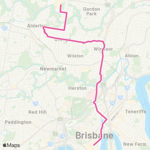 TransLink Stafford - City via Grange map