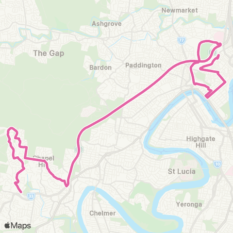 TransLink Kenmore - City Rocket via Chapel Hill map