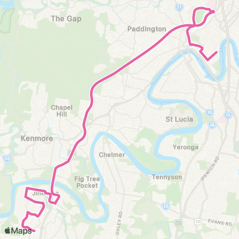 TransLink Mt Ommaney - City Rocket map