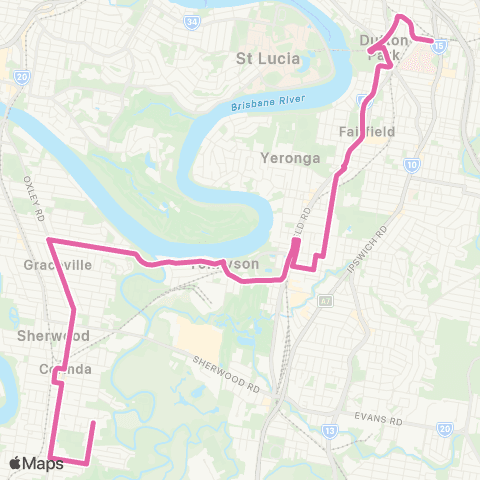 TransLink Corinda High - PA Hospital map
