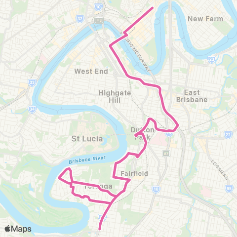 TransLink Yeerongpilly - City map