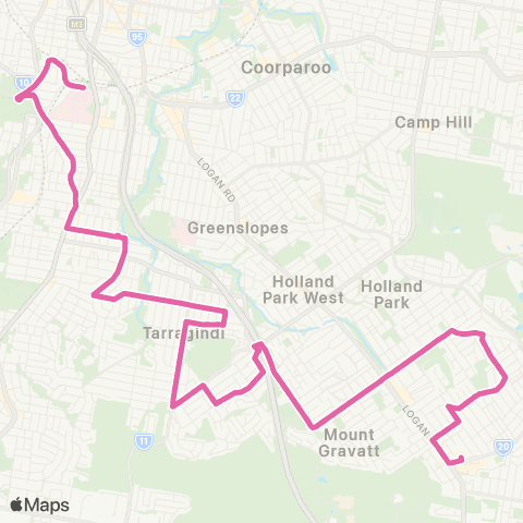 TransLink Mt Gravatt Central - City map
