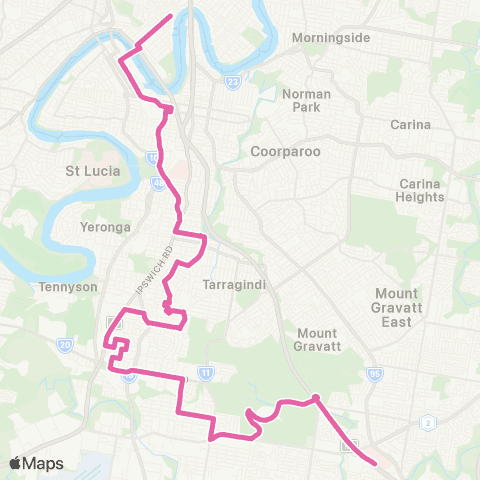 TransLink Upper Mt Gravatt - City map