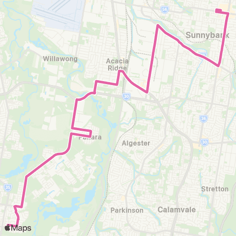 TransLink Heathwood - Sunnybank Plaza map