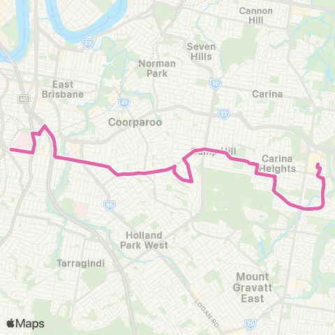 TransLink Carindale - PA Hospital map