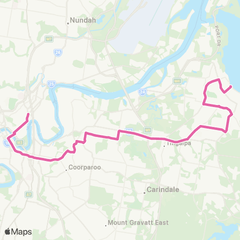 TransLink Wynnum - City Express map