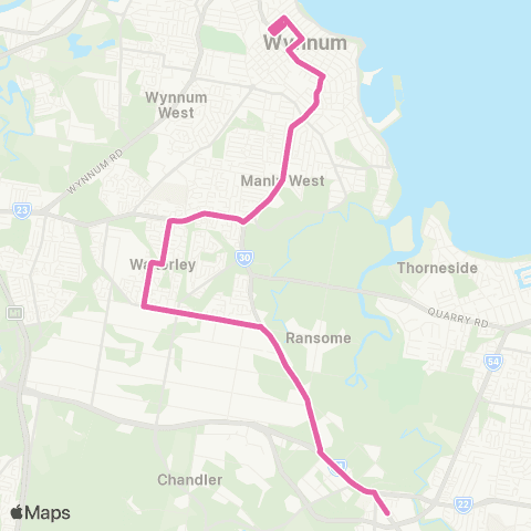 TransLink Capalaba - Wynnum map