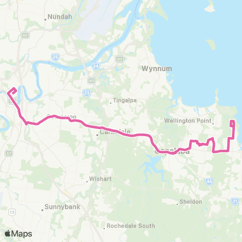 TransLink Ormiston - Brisbane City map