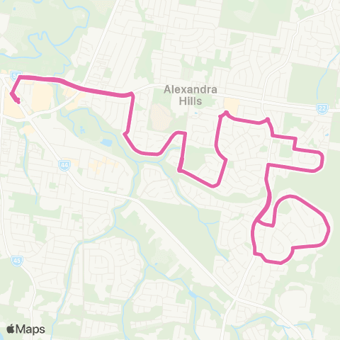 TransLink Capalaba - Alexandra Hills (Loop) map