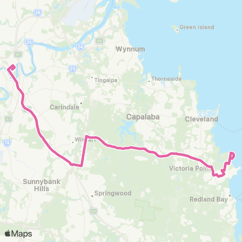 TransLink Victoria Point - Brisbane City map