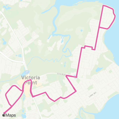 TransLink Victoria Point - Point Halloran (Loop) map
