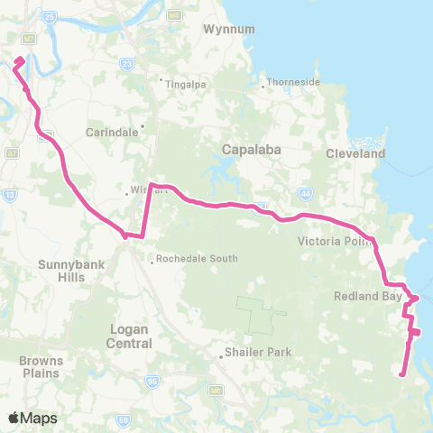 TransLink Shoreline Ave Redland Bay - Brisbane City map