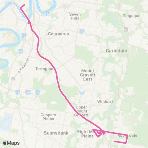 TransLink Rochedale - Brisbane City map