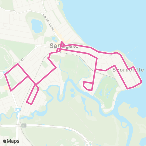 TransLink Sandgate - Deagon & Shorncliffe (Community Bus) map